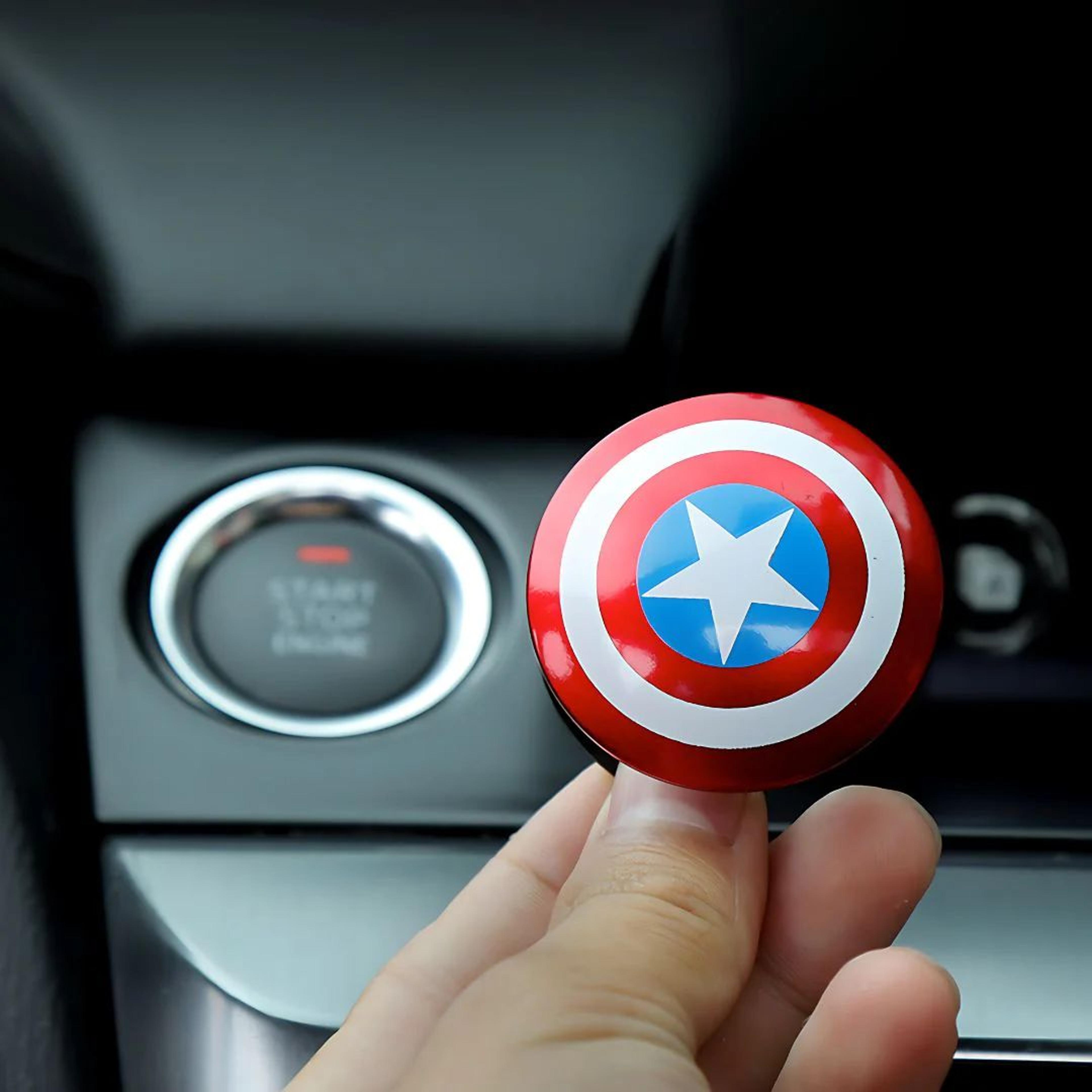 Shield Car Button Cover | Super Hero Car Collectibles
