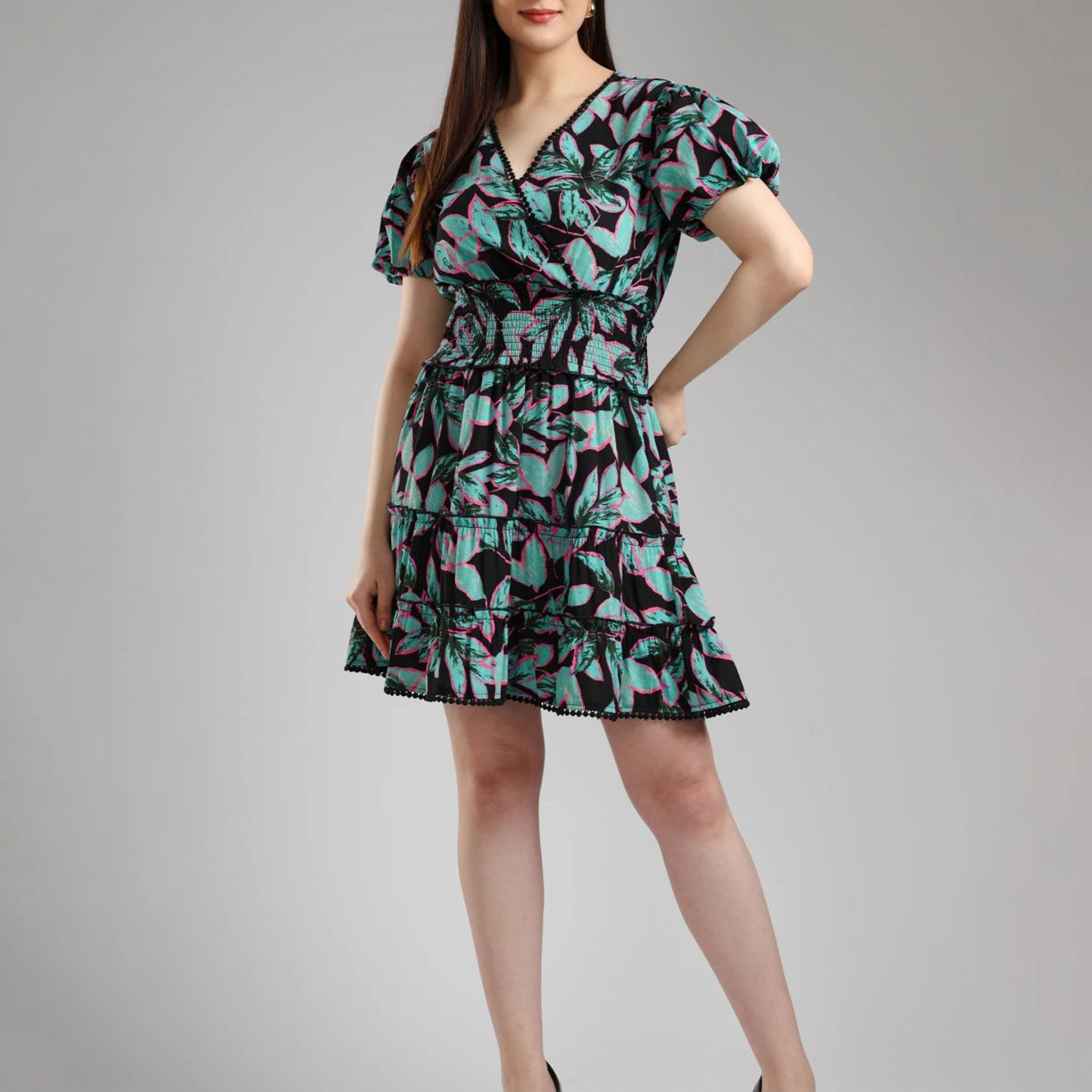 Ceren Midi Dress- Printed