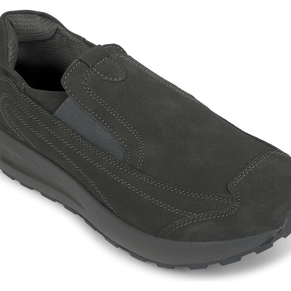LEAP7X Grey Sports Non Lacing Walking Shoes for Men GOLA-26D by Liberty — photo 5
