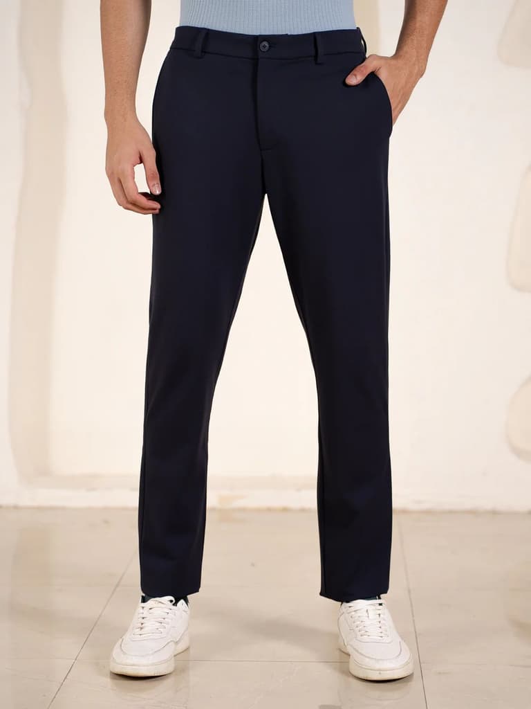 Malai Navy Soft-touch Slim Fit Power Stretch Pants — photo 9
