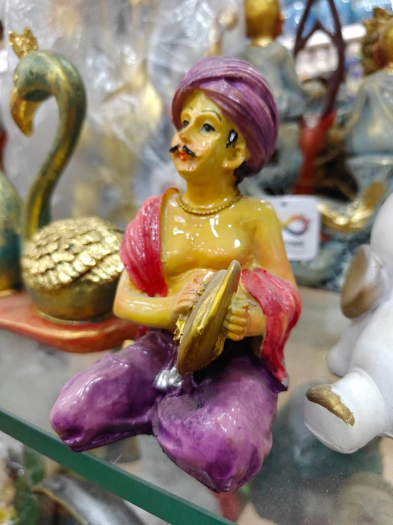 Purple Statue | Decorative | Ceramic | Gold