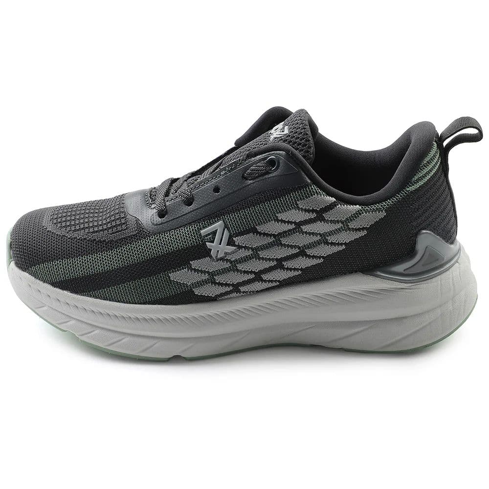 Leap7x Dark Grey Lacing Sports Walking Shoes For Kids OUTER-01 By Liberty — photo 3