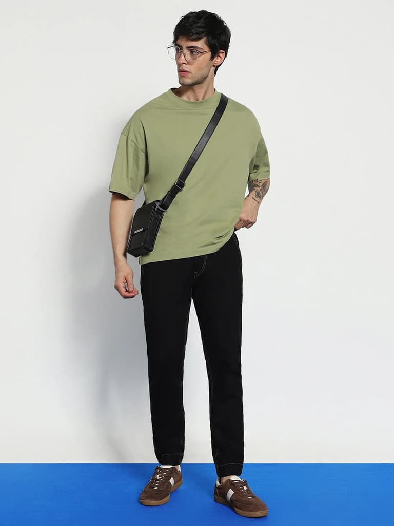 Men's Black Jogger Jeans Slim Fit Stretch — photo 4