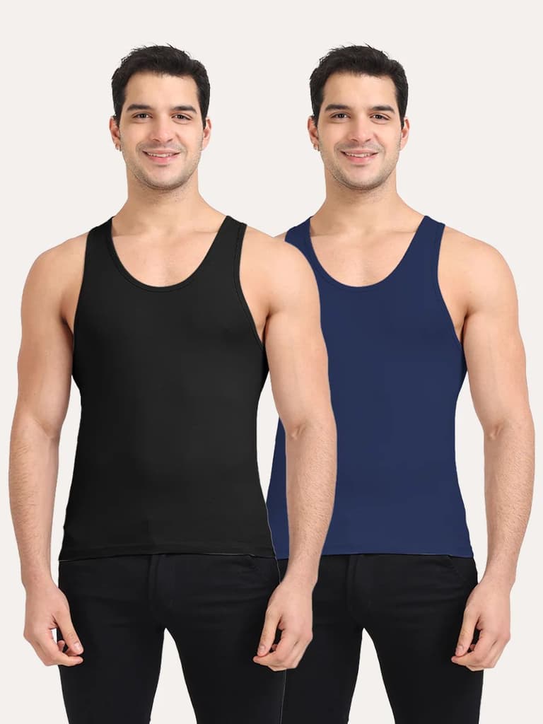 Regular Fit Organic Cotton Comfort Vest for Men (Pack of 2) — photo 13