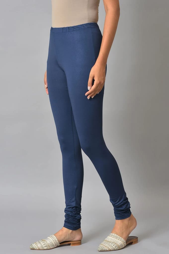 Blue Poly Lycra Women Churidar — photo 3