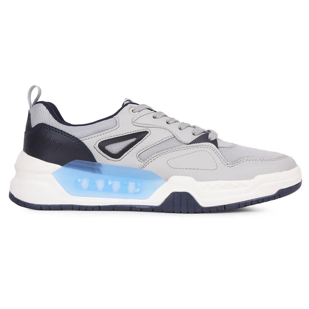 LEAP7X Light Grey Casual Lacing Sneakers for Men LORDSTEP-E By Liberty — photo 4