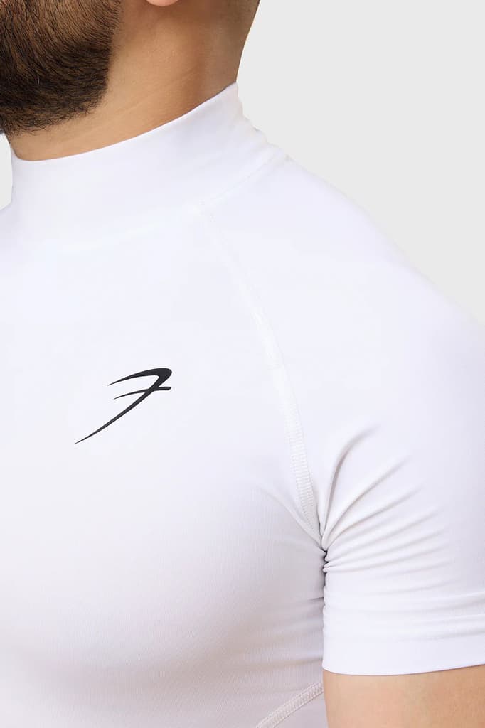 High Neck Compression T-shirt White — photo 4