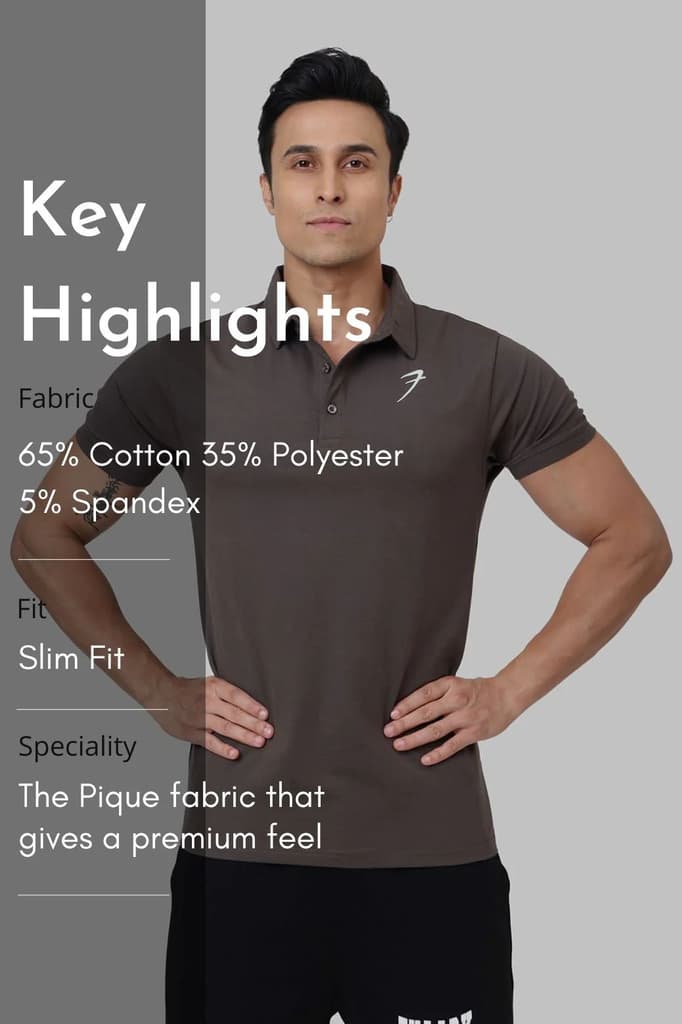 Polo T-shirt Gunmetal — photo 8