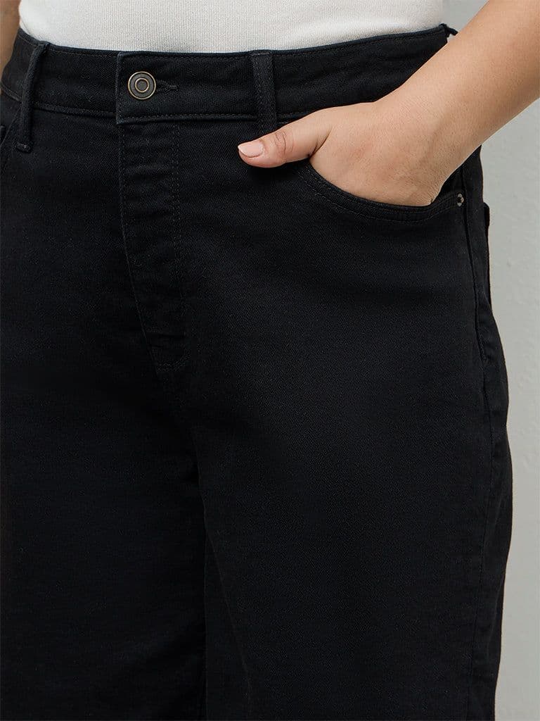 Gia Black High-Rise Denim Shorts — photo 3