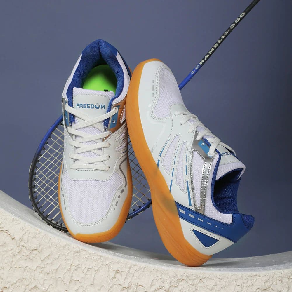 FREEDOM Sky Blue Sports Non-Marking Paddle/Pickleball & Badminton Shoes For Men ASPIRE-1E By Liberty — photo 4