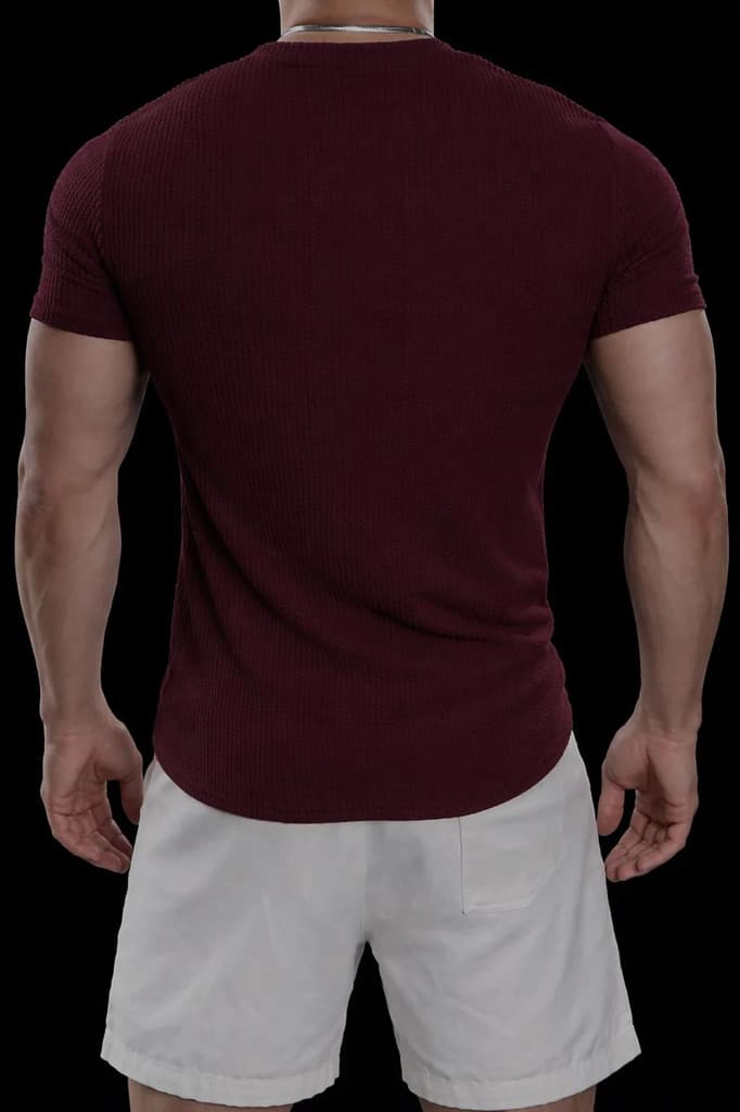 Premium Textured Round Neck T- Shirt — photo 5