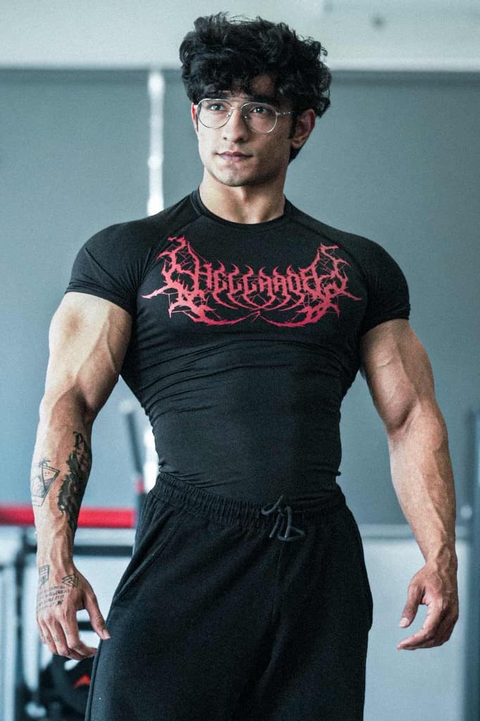 Hellborn Compression T-shirt Black/Red — S