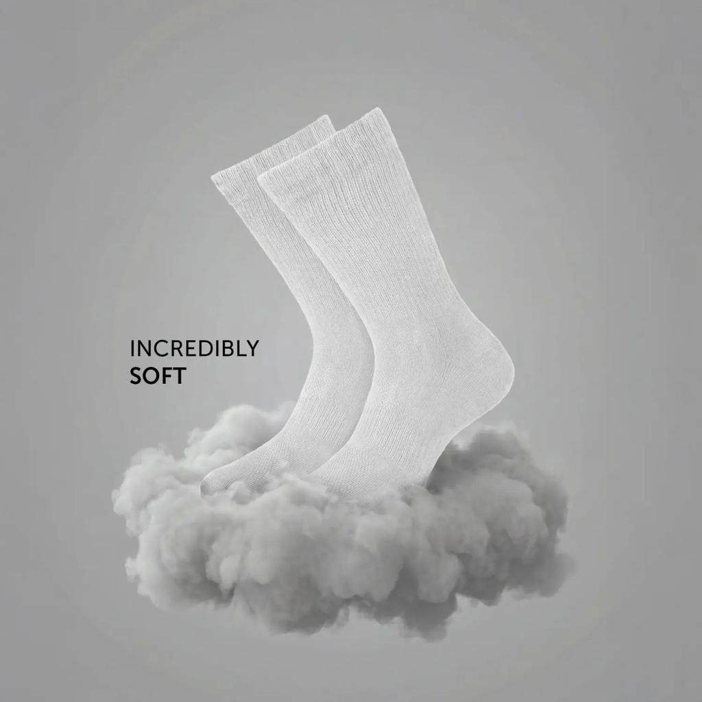 Crew-Length Socks - Polar White