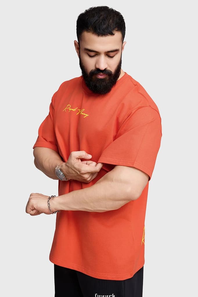 Respect The Journey Oversized T-shirt Orange — photo 6