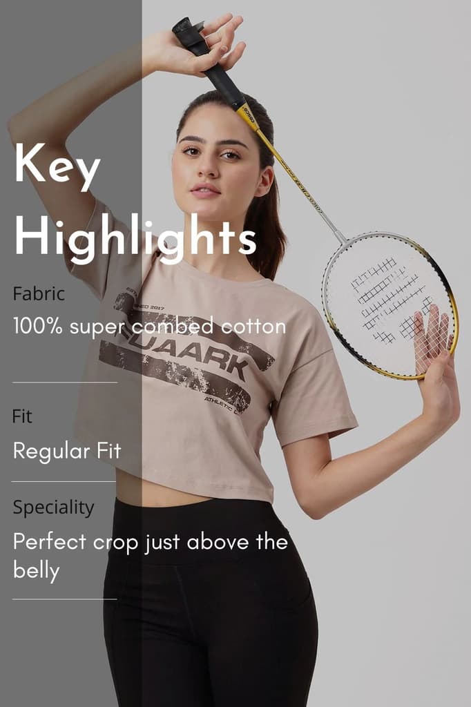Brisk Fuaark Cotton Crop Top Beige — photo 6