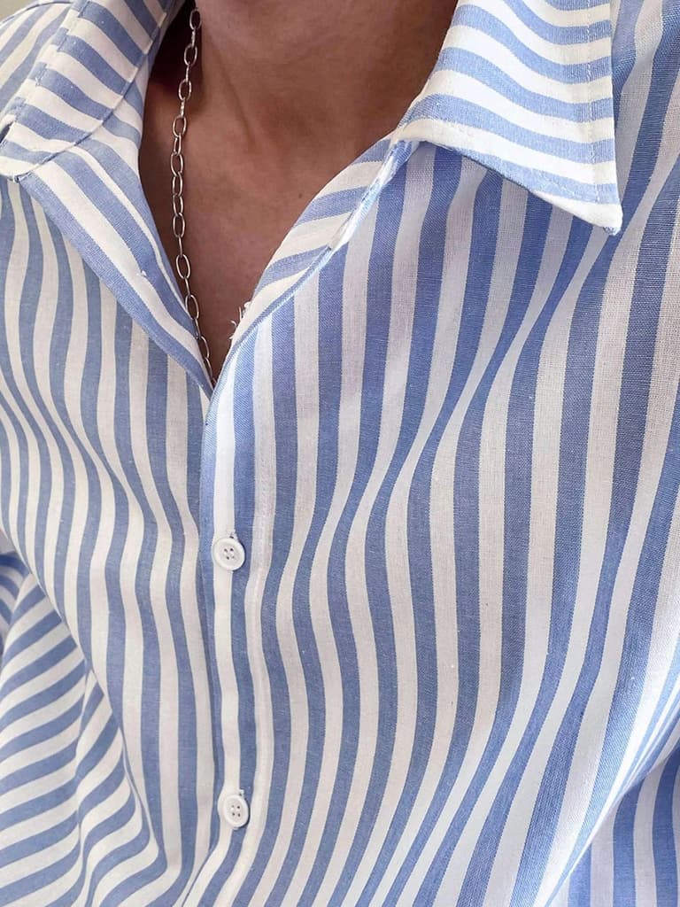 Modern Stripe Collared Shirt — photo 8