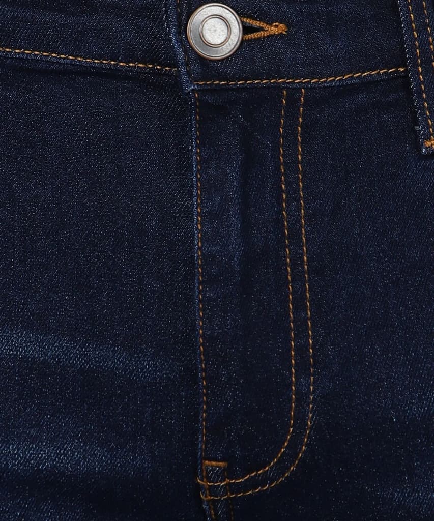 Men's Navy Skinny Fit Washed Jeans Stretchable — photo 6