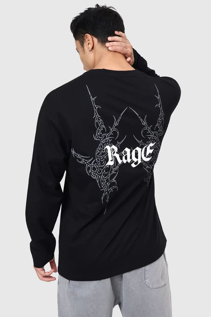 Rage Fullsleeves T-shirt Black — XS