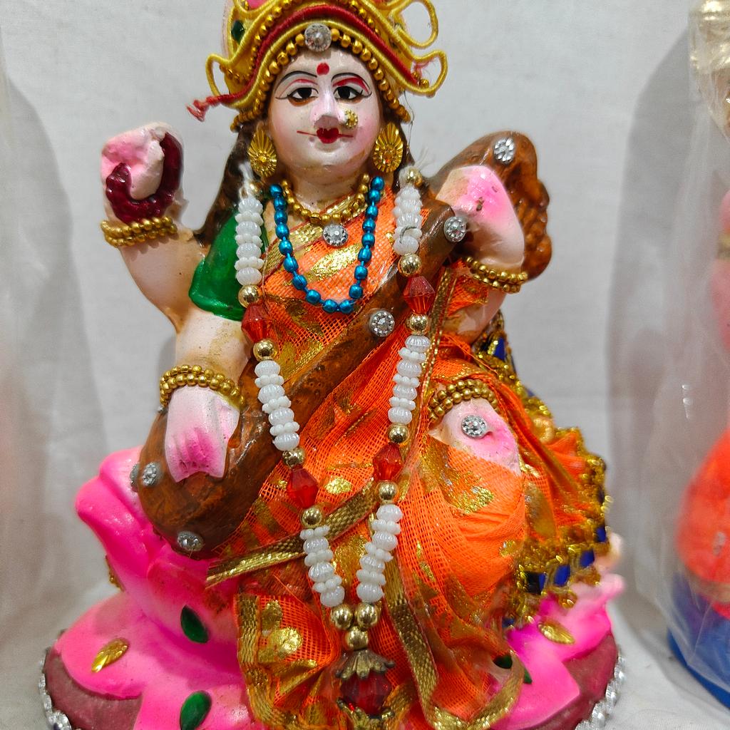 Gold Statue of Hindu Goddess | Marble | Gold | Decorative