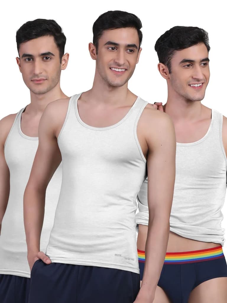 Twin Skin Organic Bamboo Vest - Comfort Fit (Pack of 3) — photo 13
