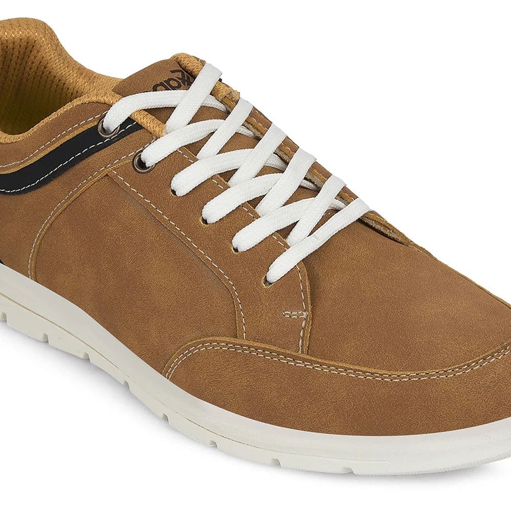 Leap7x Camel Casual Lacing Sneakers For Men FRINKS-1E By Liberty — photo 4