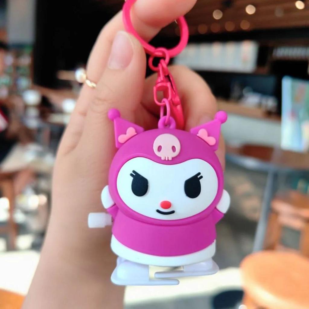 Sanrio Kuromi Keychain | Kawaii Cartoon Clockwork Doll — Magenta