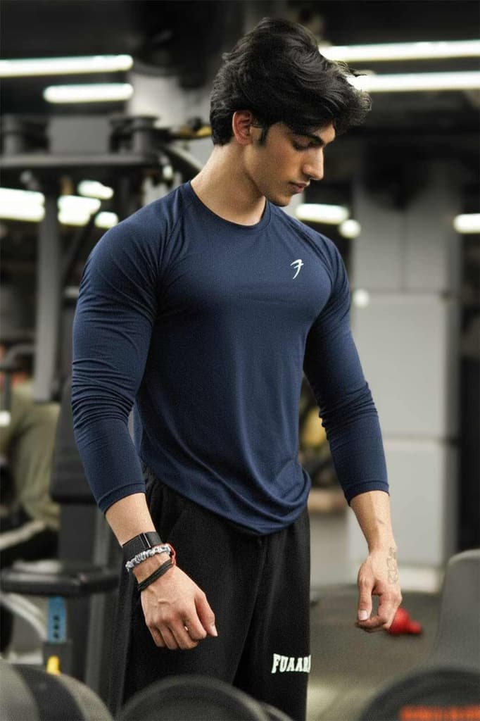 Bare Nylon Fullsleeves T-shirt Navy — photo 2