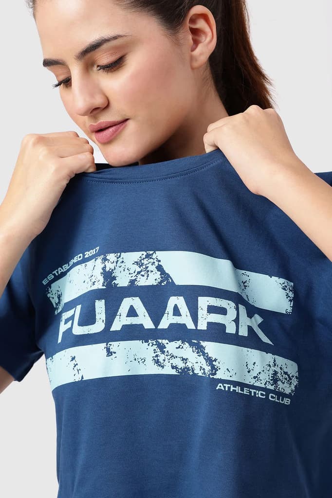 Brisk Fuaark Cotton Crop Top Teal — photo 3