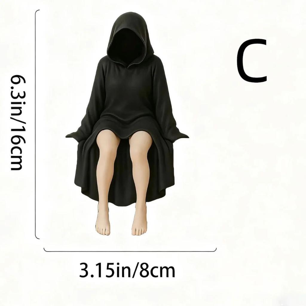 Hooded Silence Figurine – Minimalist Aesthetic Art (Set of 3) — photo 7