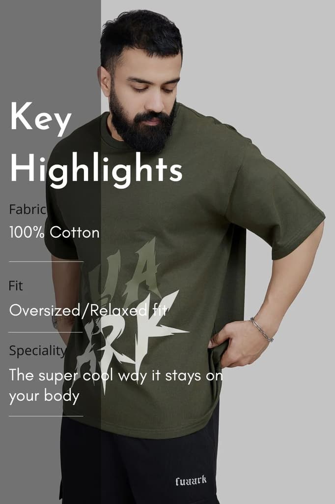 Edge Oversized T-shirt Olive — photo 8