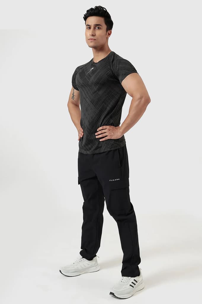 Ozone Jacquard T-shirt Black — photo 6