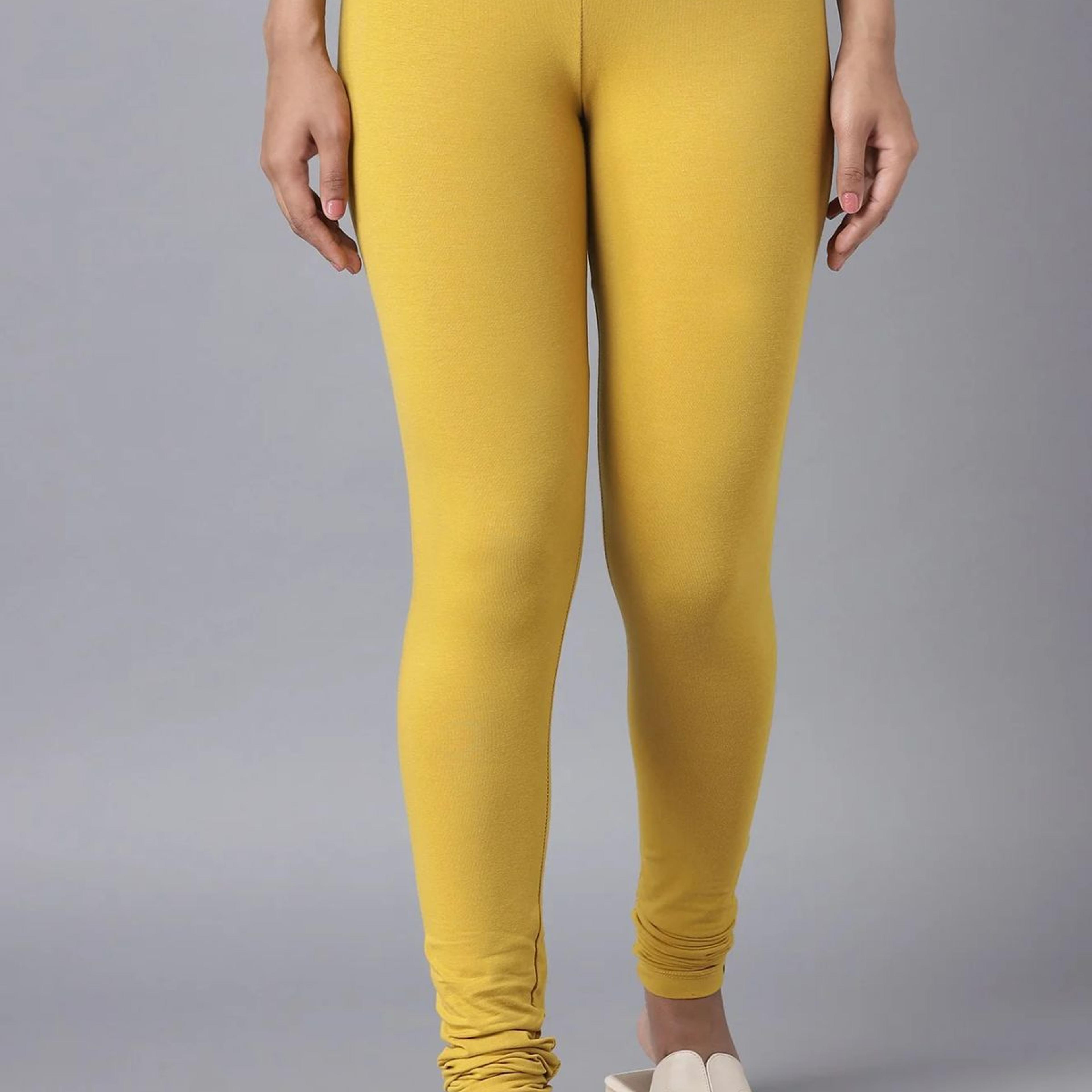 Yellow Skin Fit Churidar