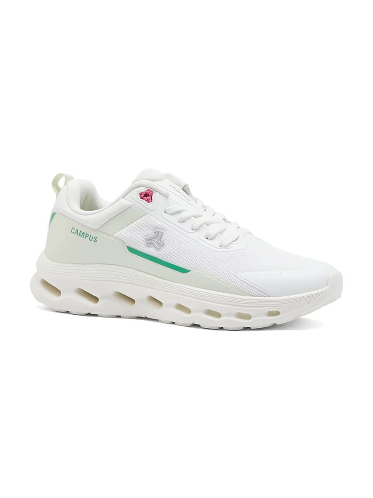 CYMBAL White Women's Running Shoes — White / 4