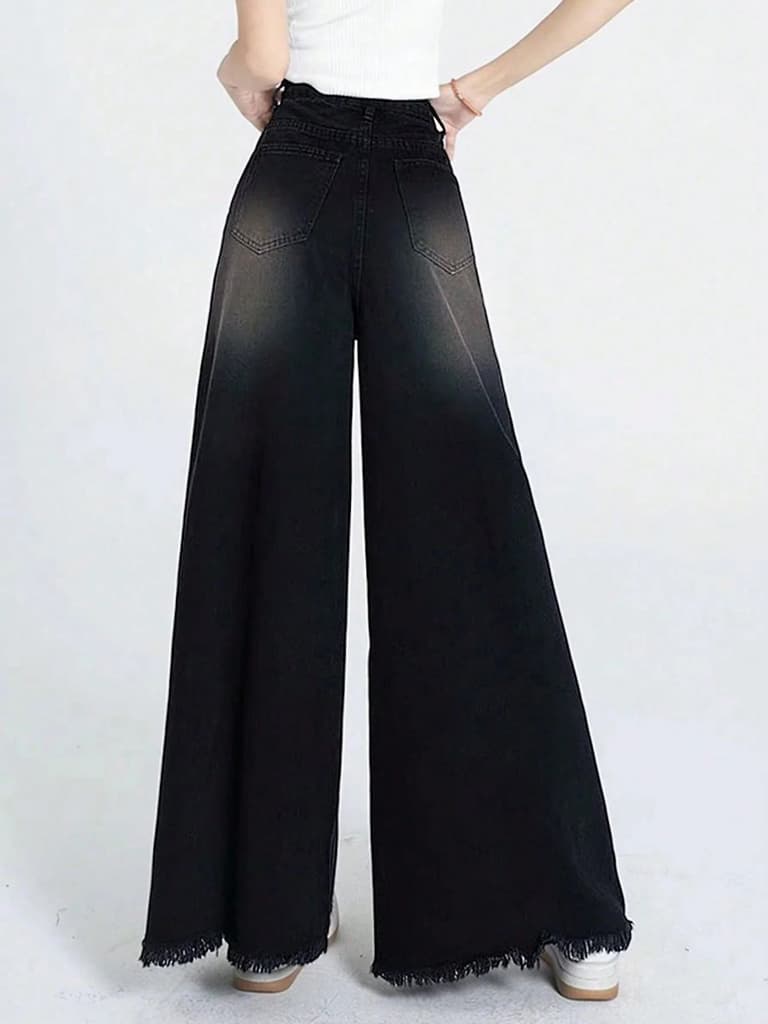 Black Flame Extra Wide Jeans — photo 7