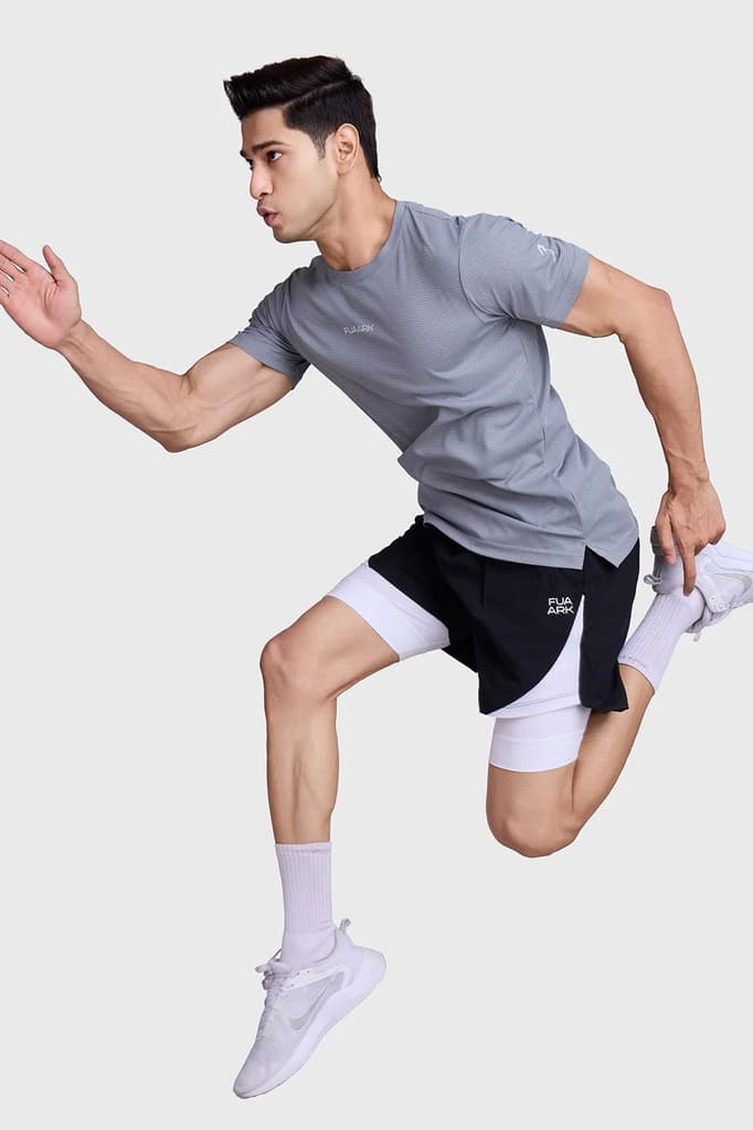 Checks Running T-shirt Ultimate Grey — photo 2