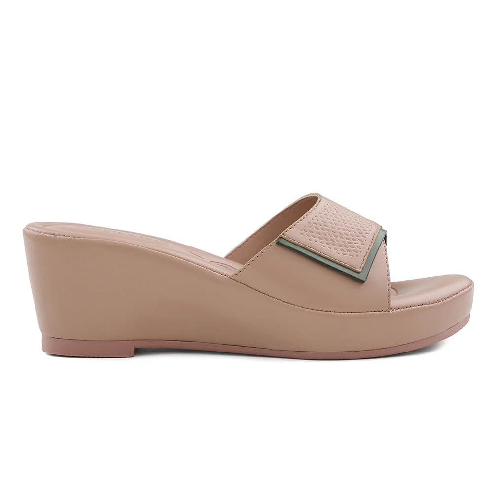 Healers Peach Wedge Heel Sandal For Women LNF-7 By Liberty — photo 2