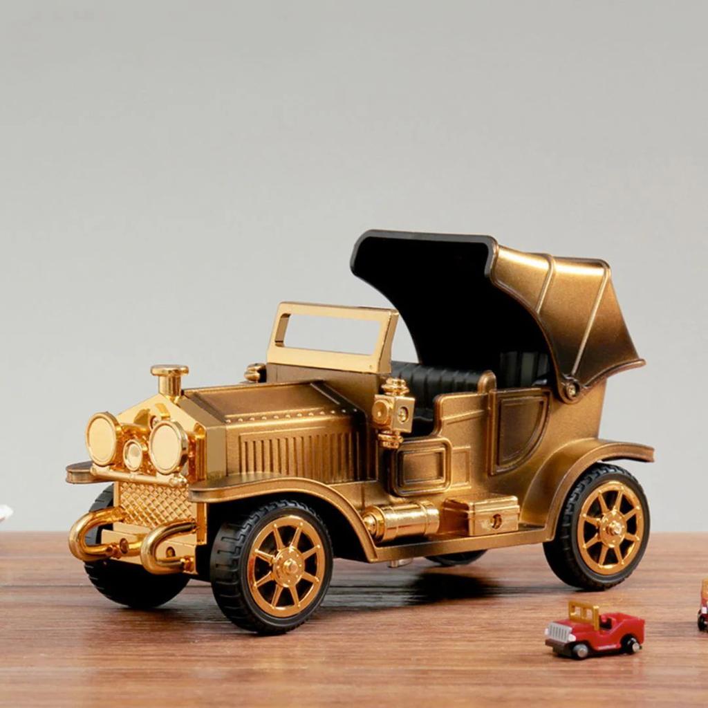 Retro Vehicle Music Box – Wind-Up Moving Vintage Car Model — Classic car