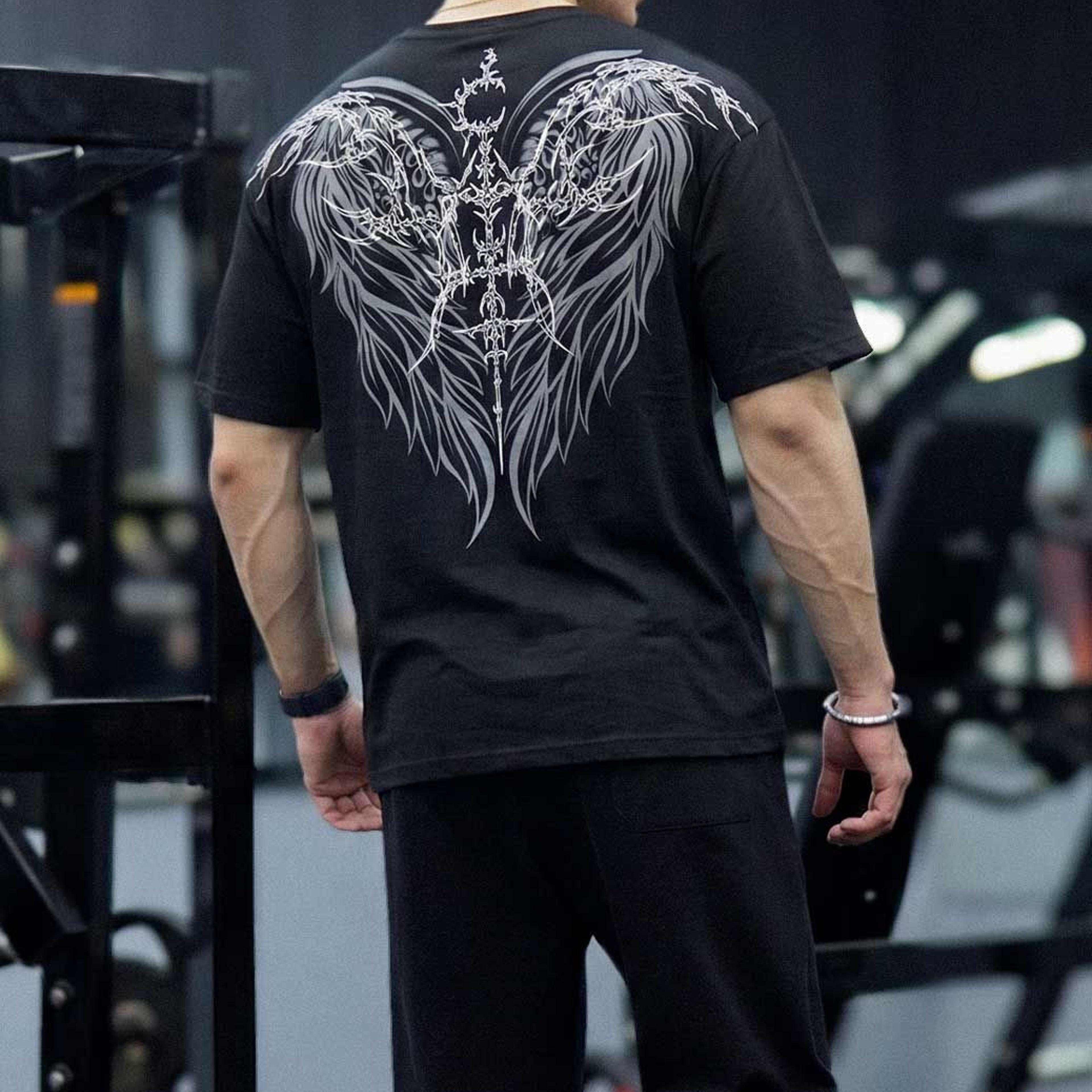 Winged Omen Oversized T-shirt Black