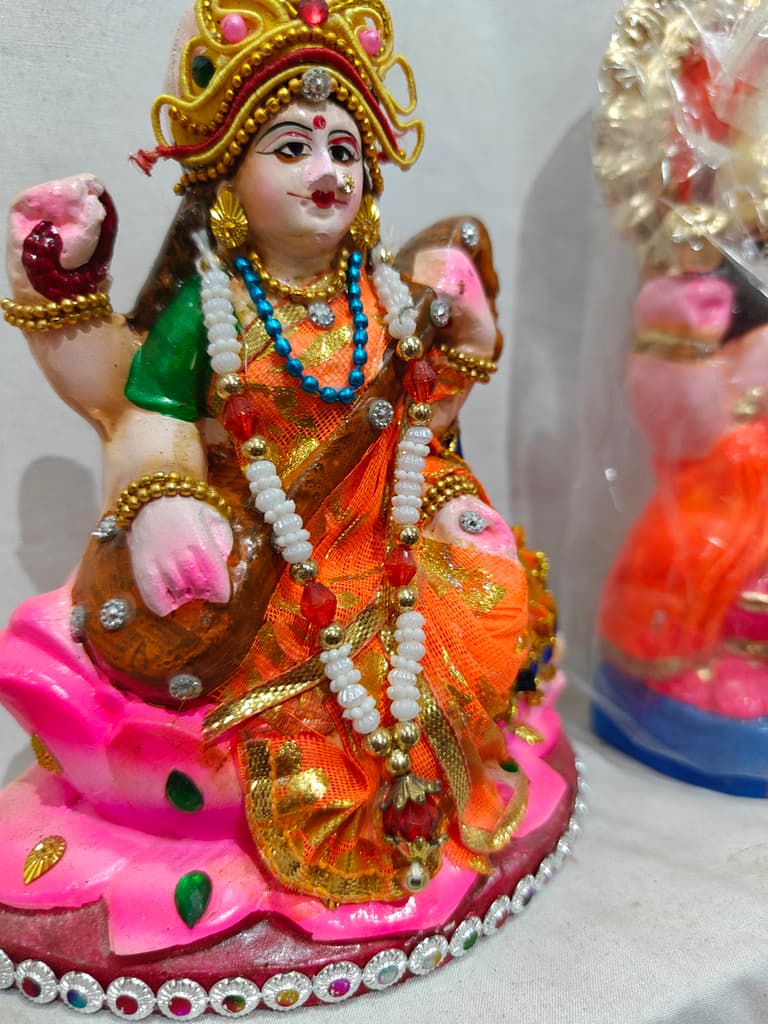 Gold Statue of Hindu Goddess | Marble | Gold | Decorative