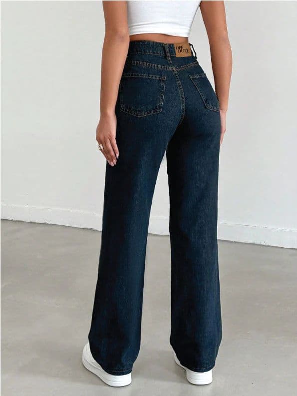 Cosmic Blue Dad Fit Straight Jeans — photo 3