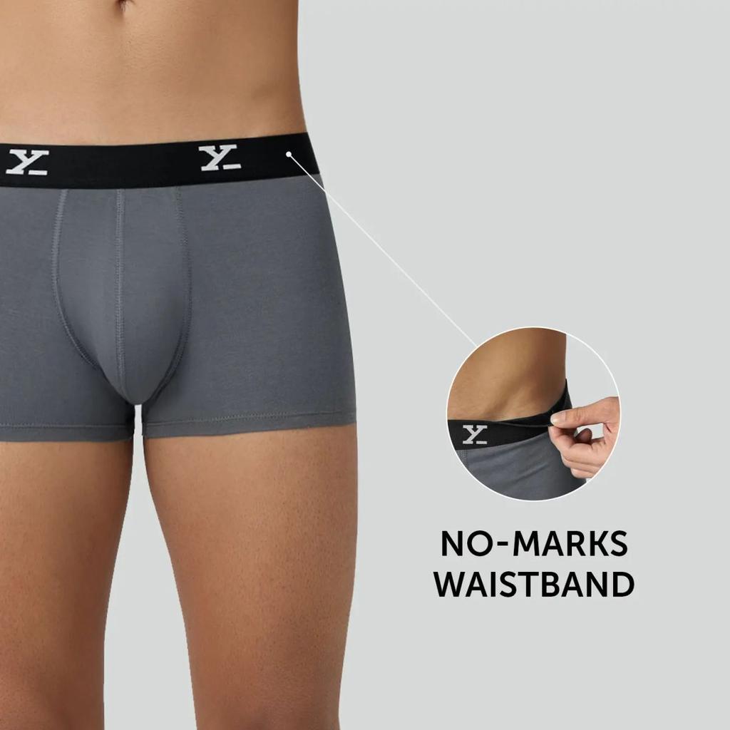 Super Combed Cotton-Modal Trunks - Charcoal Grey — photo 4