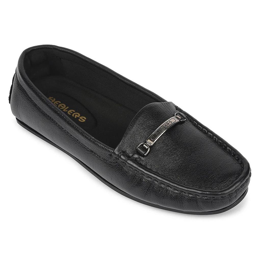 Healers Black Casual Ballerina For Women JJL-26 By Liberty