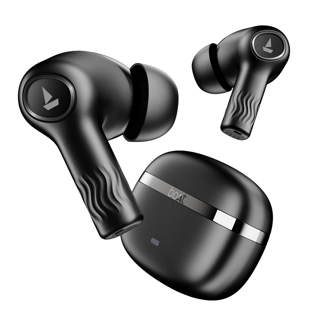 boAt Nirvana Ion | Bluetooth Wireless Earbuds with Crystal Bionic Sound powered by HiFi®️ DSP, 120 Hours Playback, Dual EQ Modes, Quad Mics with ENx™ Technology — Charcoal Black