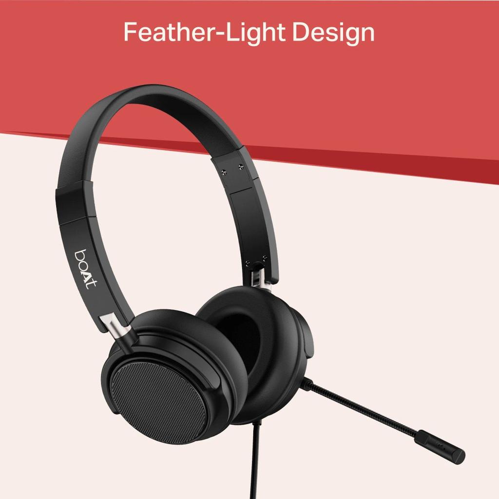 Bassheads 900C Pro | USB Type-C Wired Headset with Retractable Mic, Remote Control & Adjustable Headband