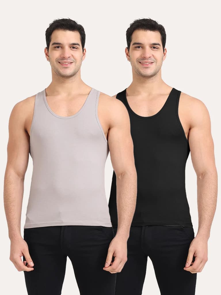 Regular Fit Organic Cotton Comfort Vest for Men (Pack of 2) — photo 16