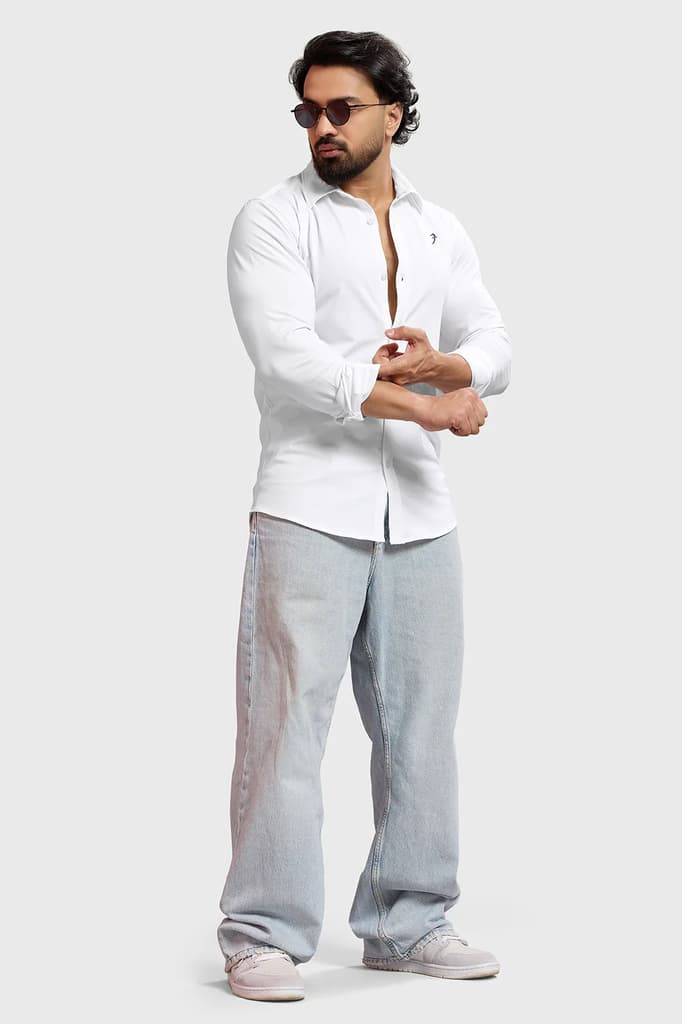 Aero Fullsleeves Shirt White — S