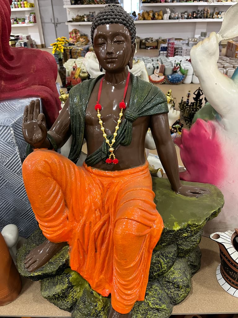 Buddha Statue | Sculpture | Bronze | Orange