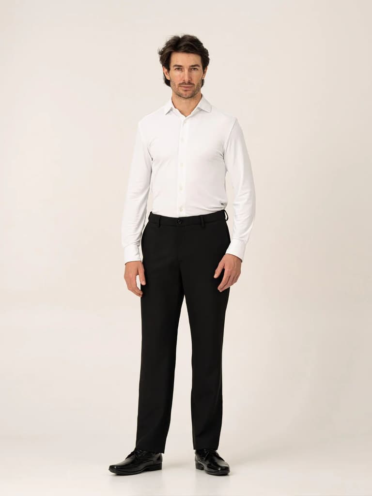 Authority Black Pro.Stretch Formal Trousers