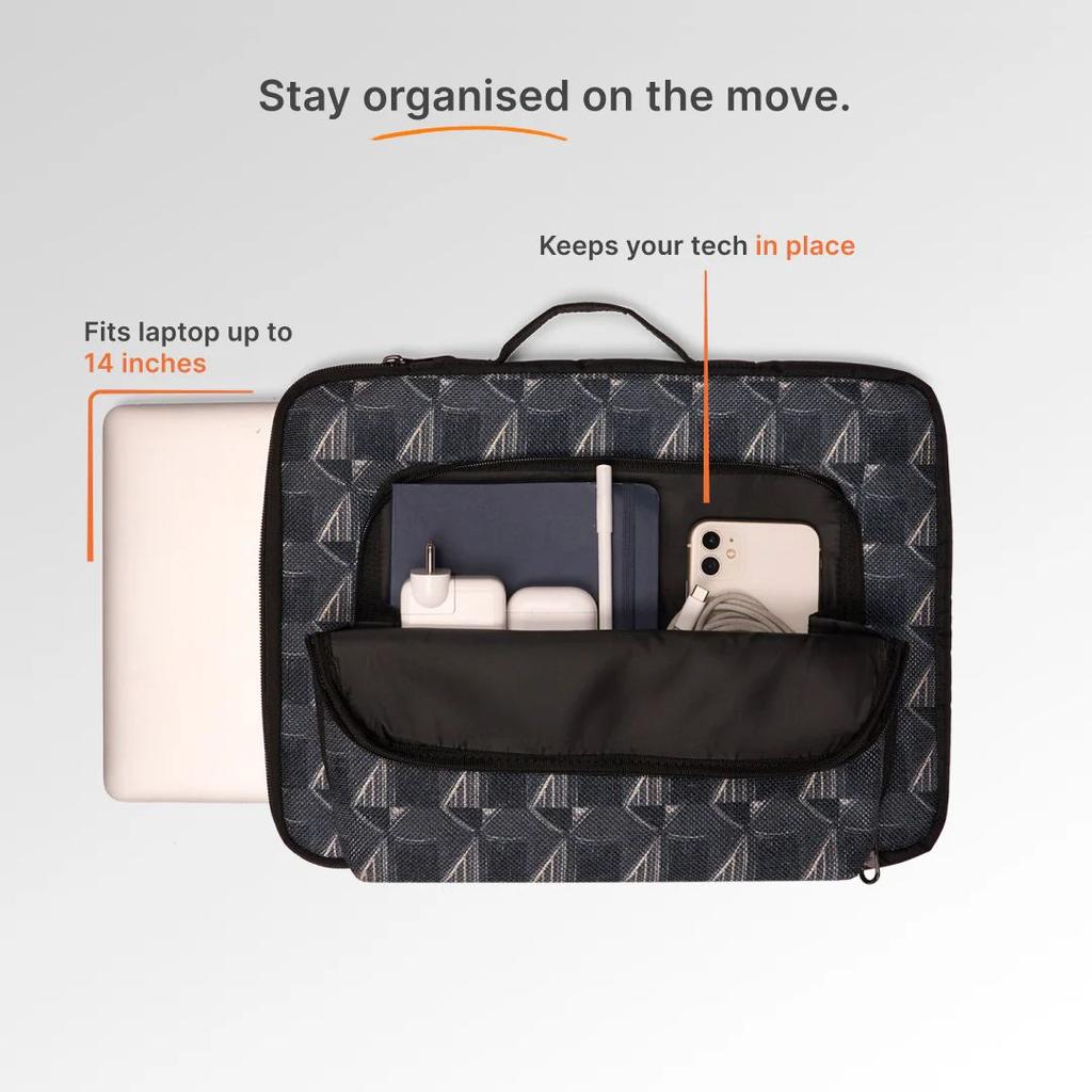 Kochi Carbon Urban Laptop Sleeve - 14inch (Black) — photo 7