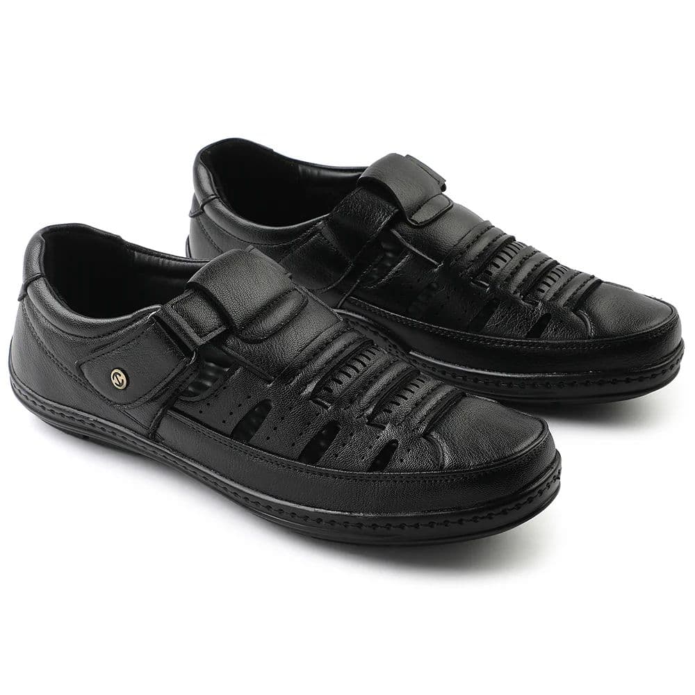 Healers Black Casual Sandal For Men ERL-19 By Liberty — photo 5